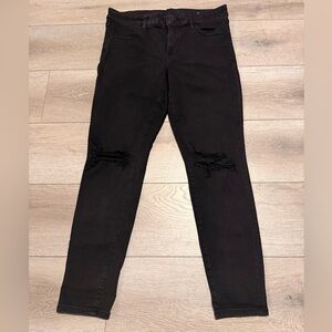 American Eagle Outfitters Women's Black Distressed Jeggings